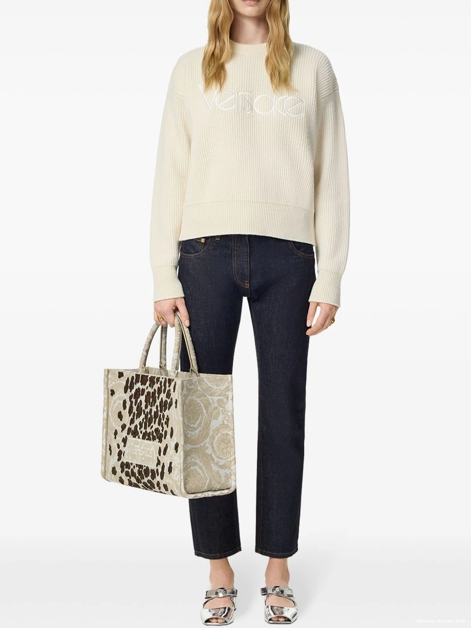 Cheap Versace sweater Women 1978 logo Re-Edition 0323